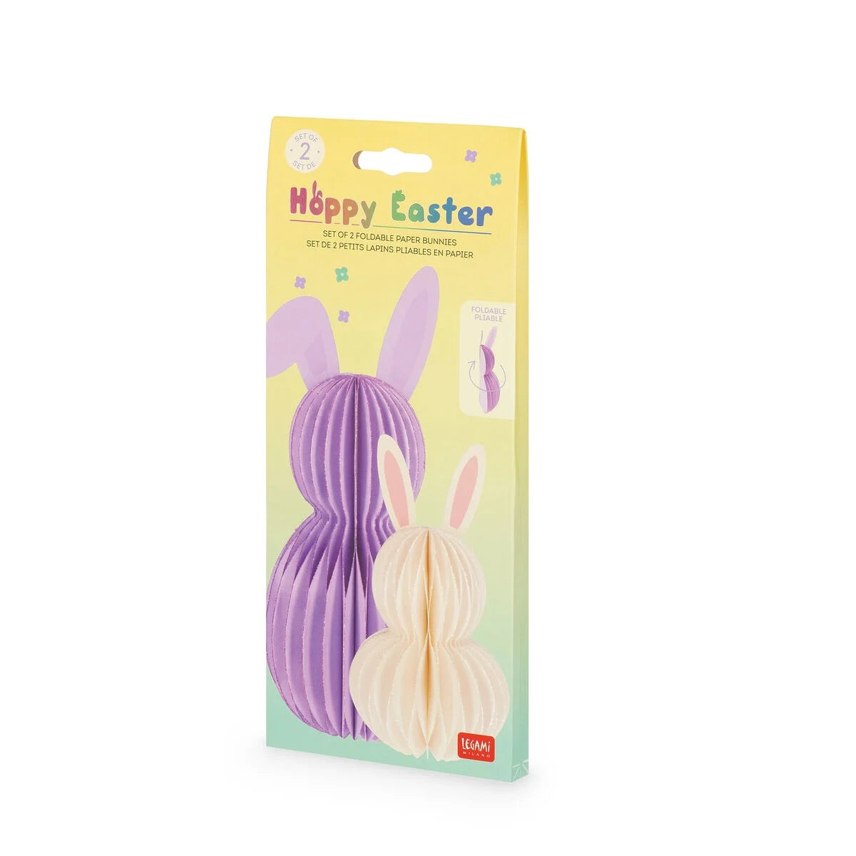 Legami Set of 2 Foldable Paper Bunnies