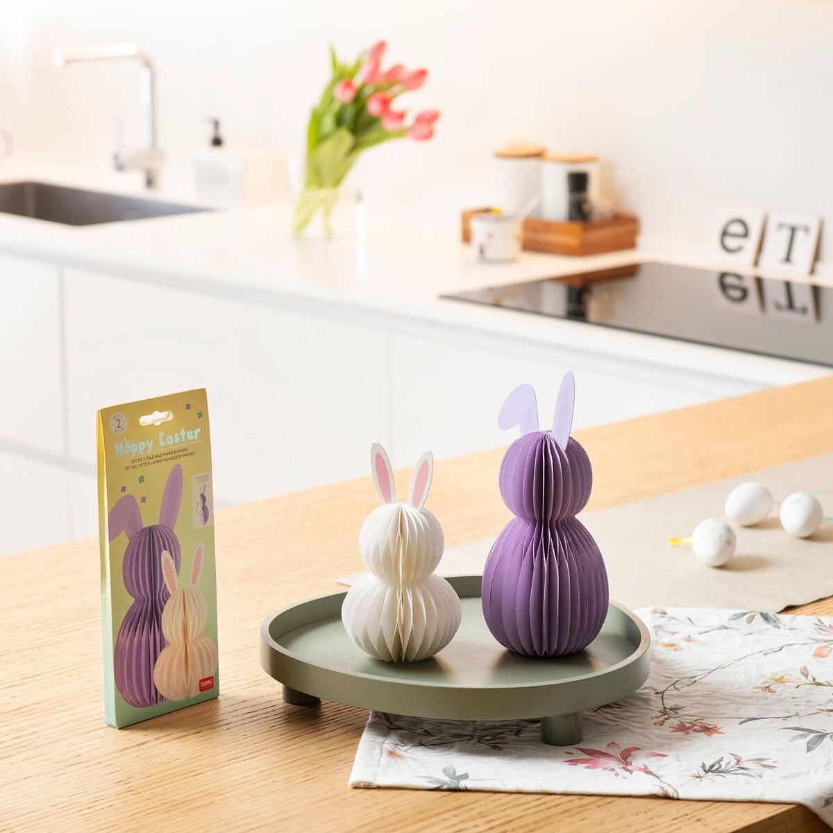 Legami Set of 2 Foldable Paper Bunnies