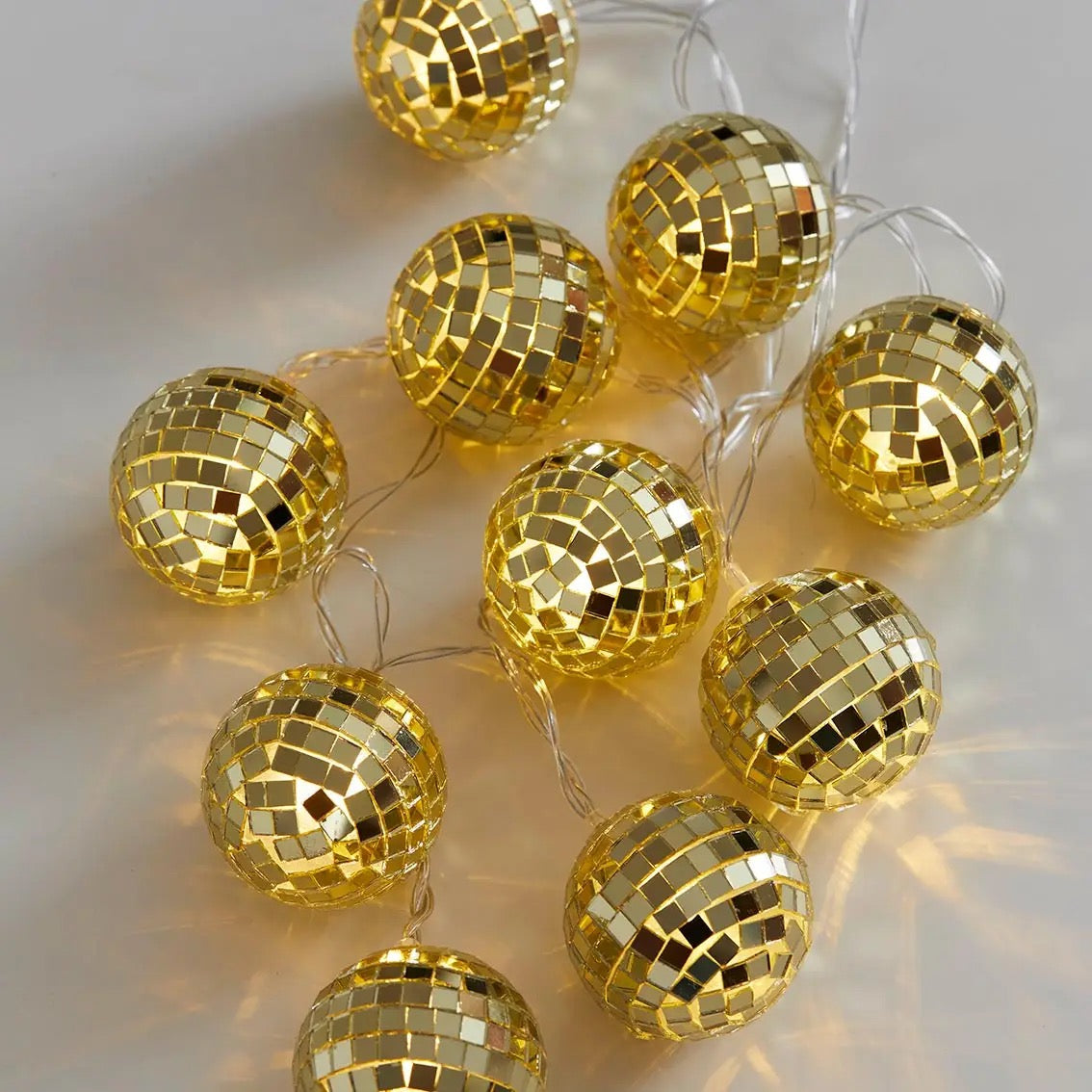 Gold Disco Ball Lights