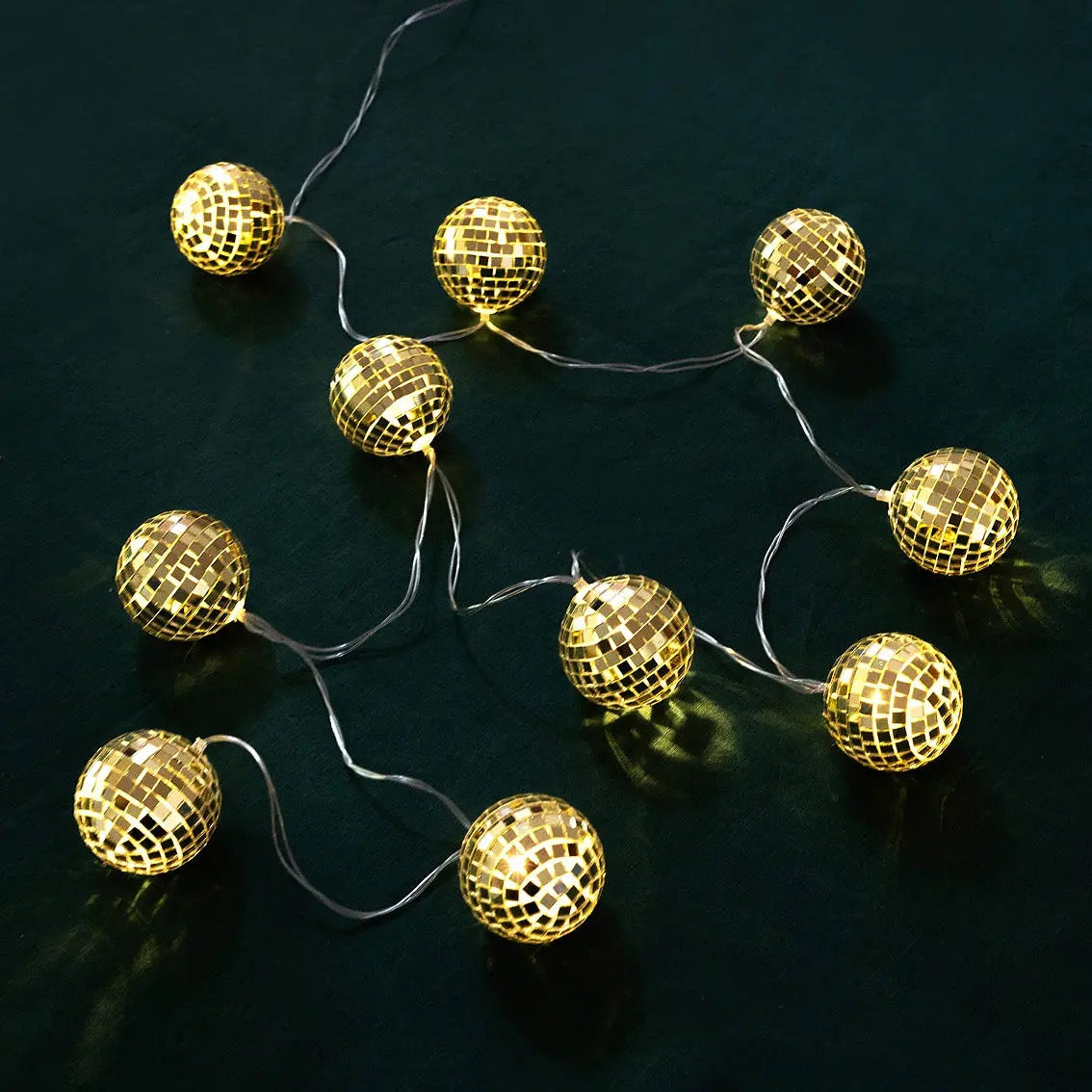 Gold Disco Ball Lights