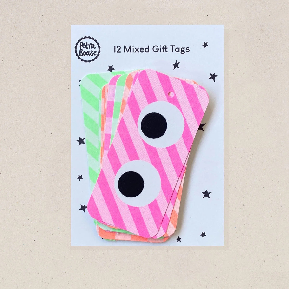 Googly Eye Gift Tags for Gift Wrapping - Pack of 12 Mix of Designs
