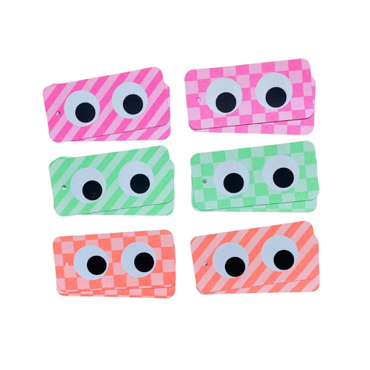 Googly Eye Gift Tags for Gift Wrapping - Pack of 12 Mix of Designs