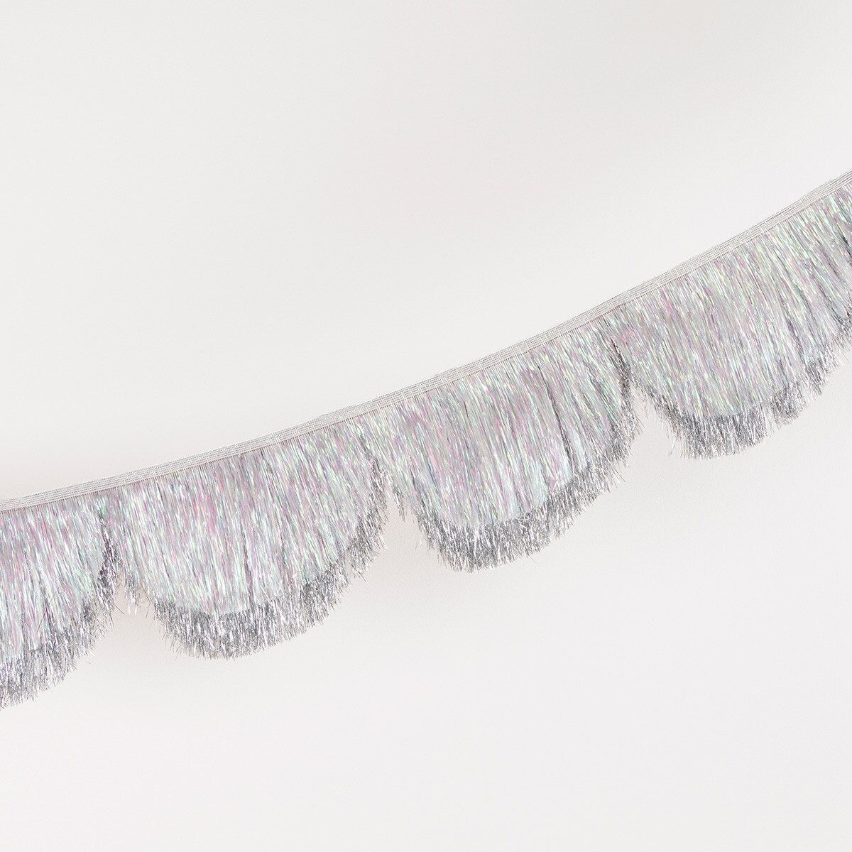 Silver Iridescent Fringe Garland