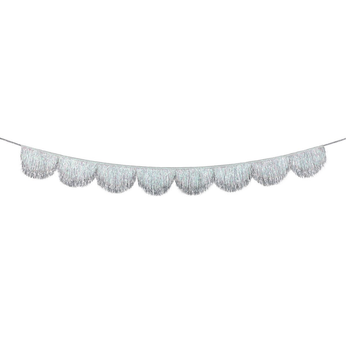 Silver Iridescent Fringe Garland