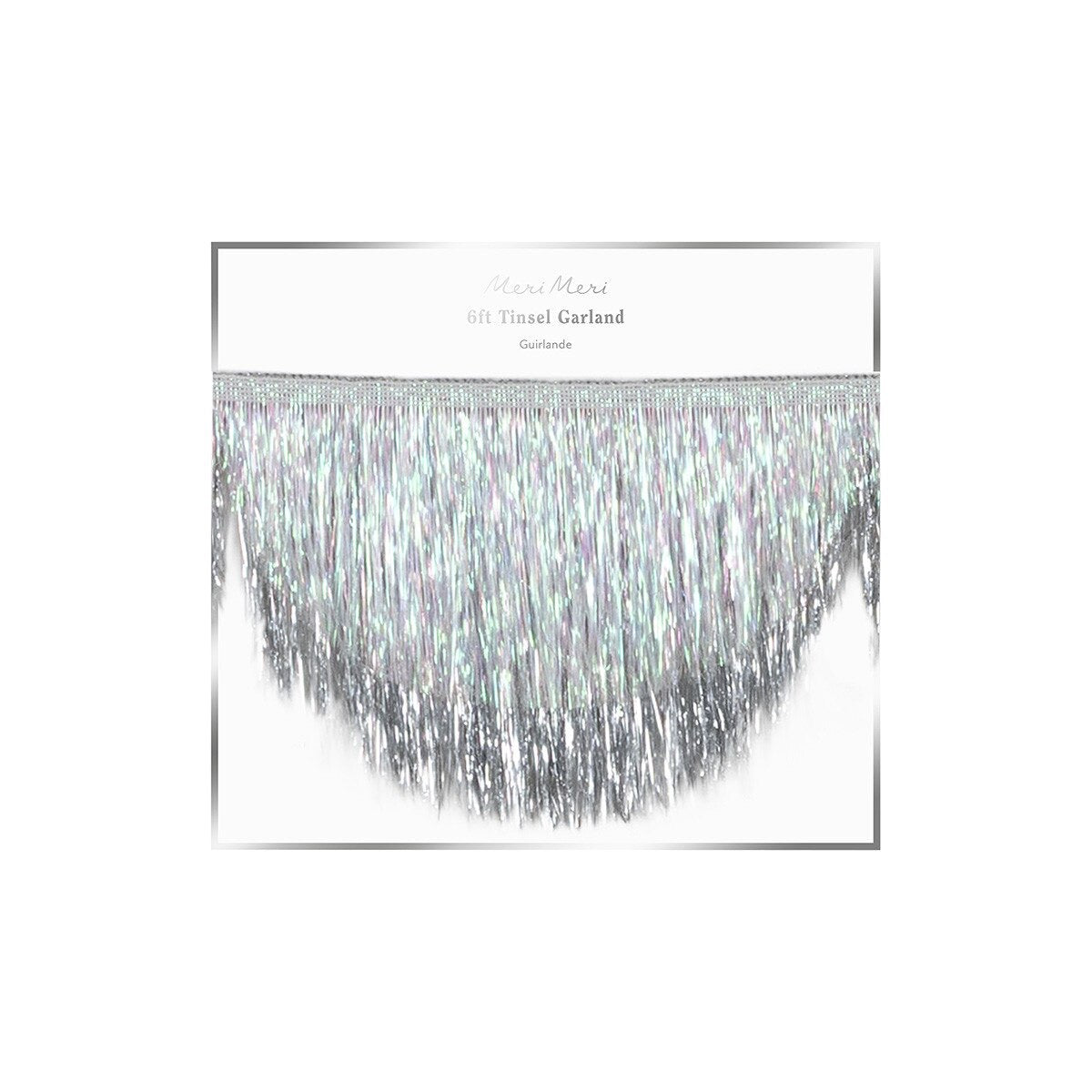 Silver Iridescent Fringe Garland