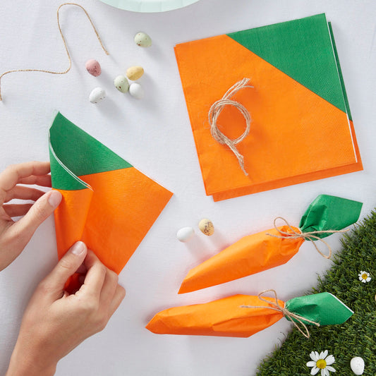 Carrot Easter Paper Party Napkins