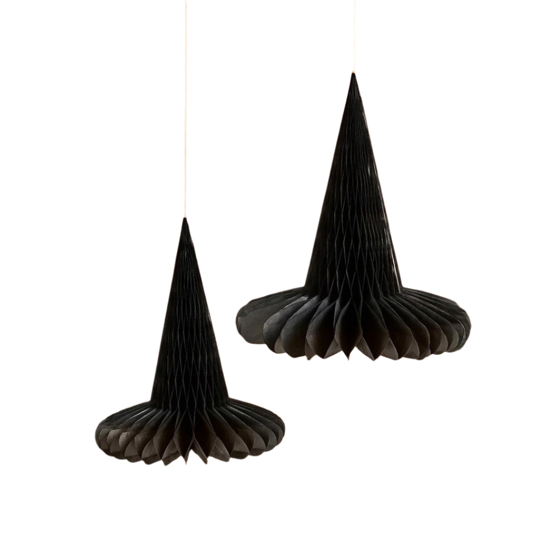 Honeycomb Witches Hat Hanging Halloween Decorations