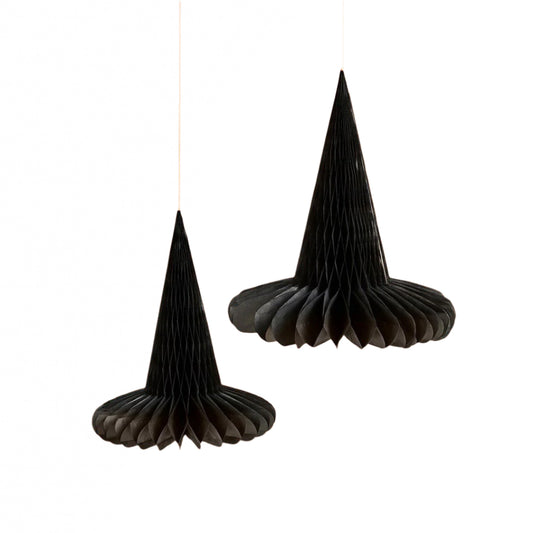 Honeycomb Witches Hat Hanging Halloween Decorations