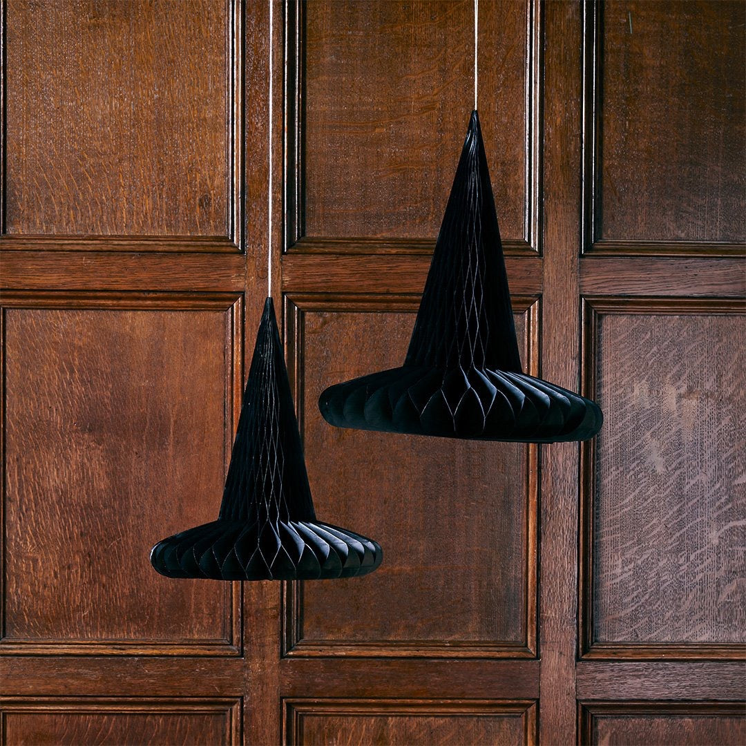 Honeycomb Witches Hat Hanging Halloween Decorations