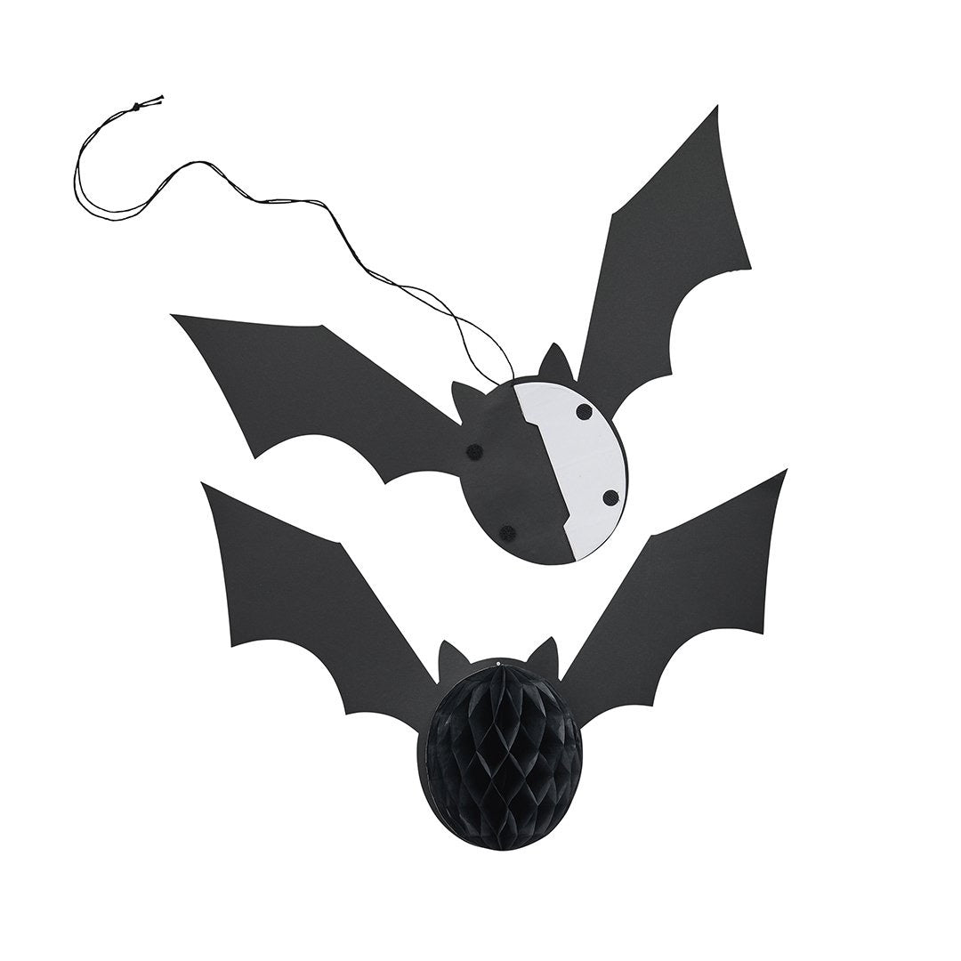 Honeycomb Bat Hanging Halloween Decorations