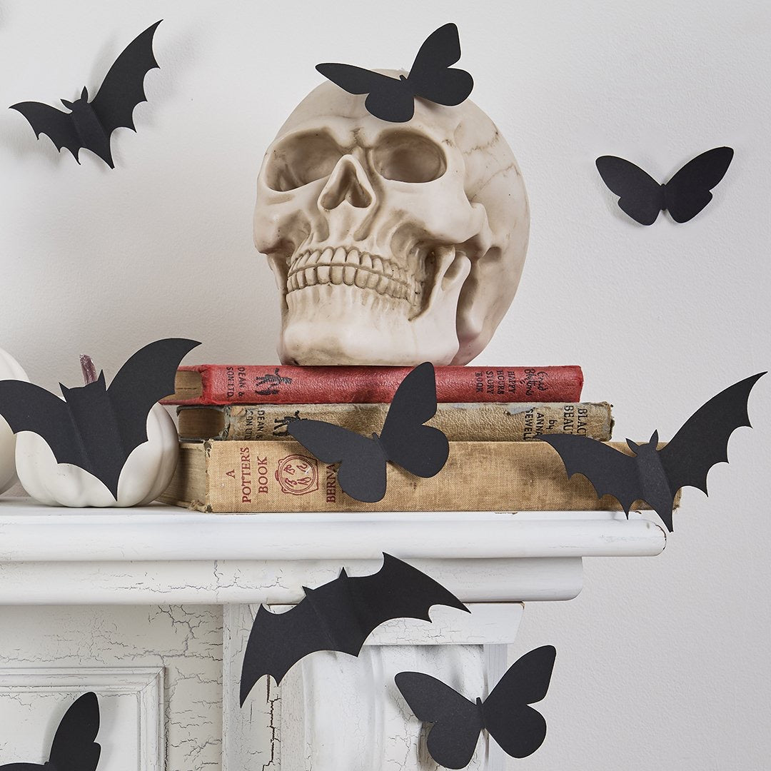 3D Bat and Butterfly Decorations - pack of 24