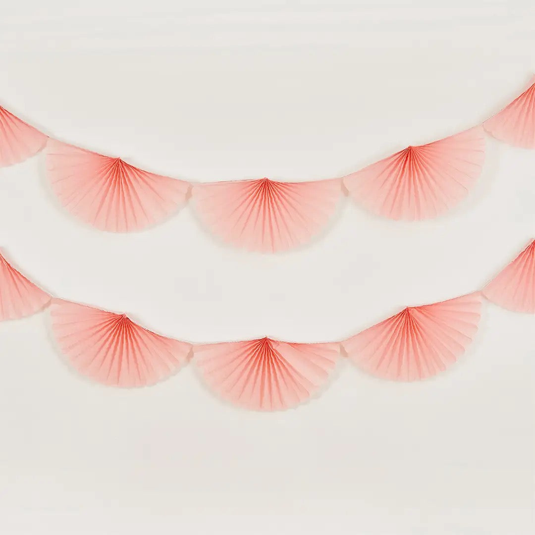 Pink Fan Garland 2m
