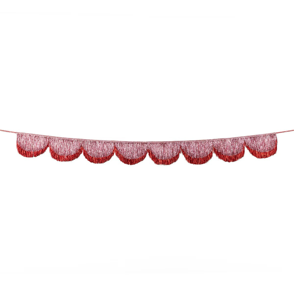 Meri Meri Pink and Red Tinsel Fringe Garland