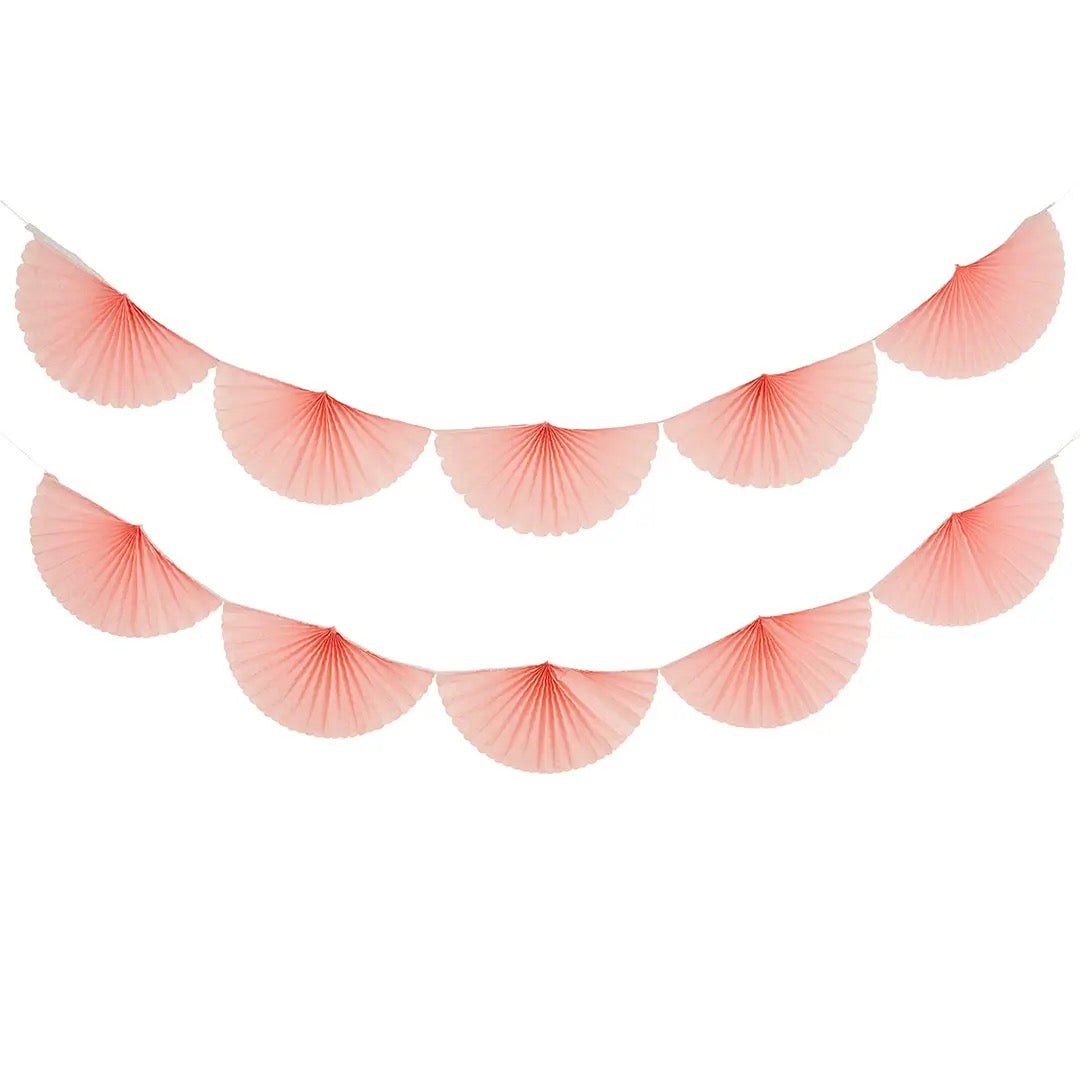 Pink Fan Garland 2m