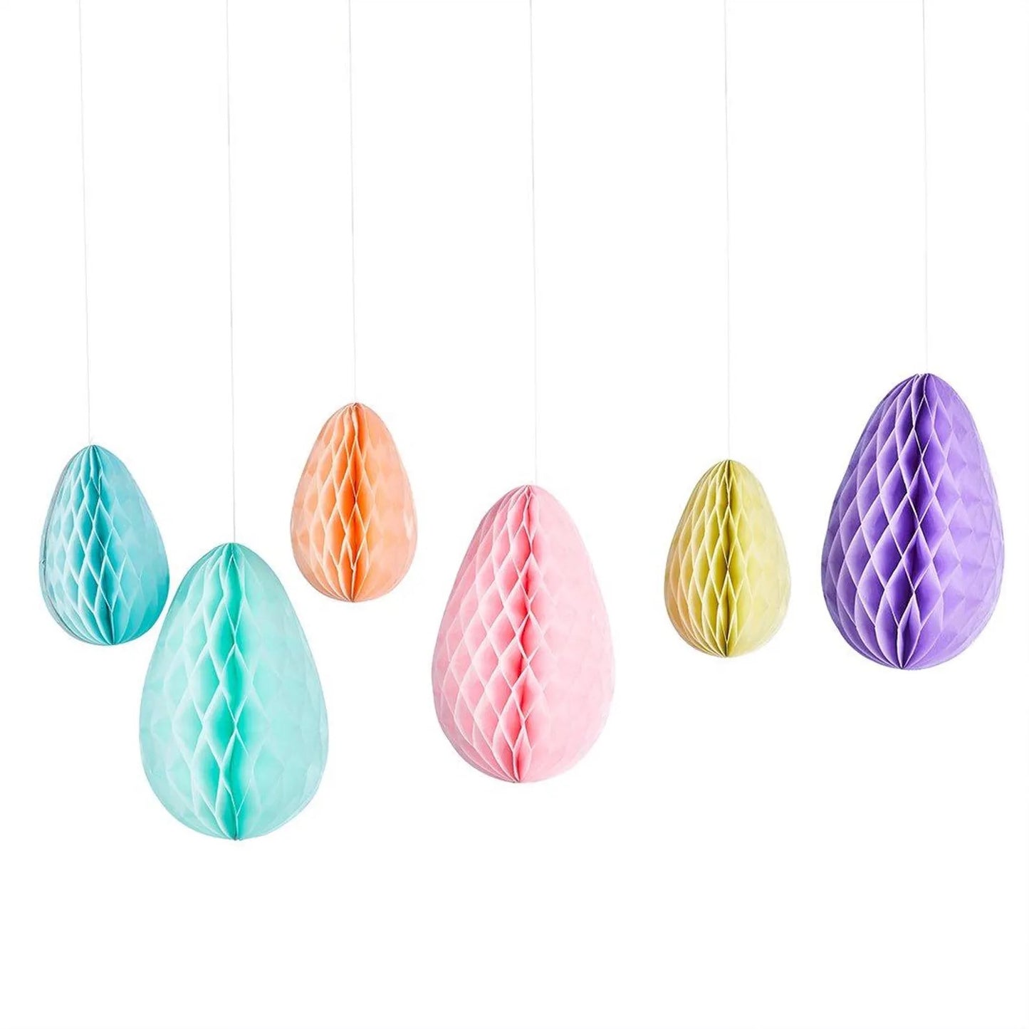 Pastel Easter Egg Honeycomb Decorations