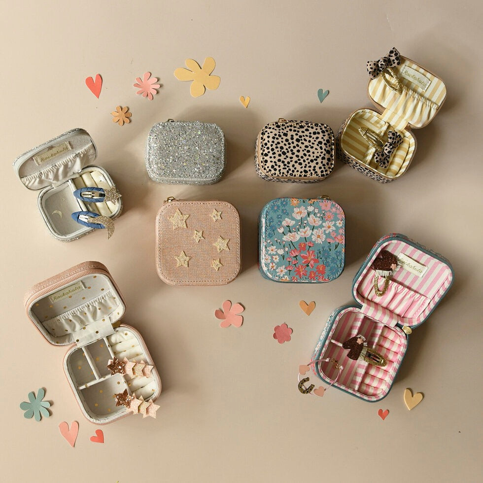 Confetti Glitter Silver Mini Jewellery Box