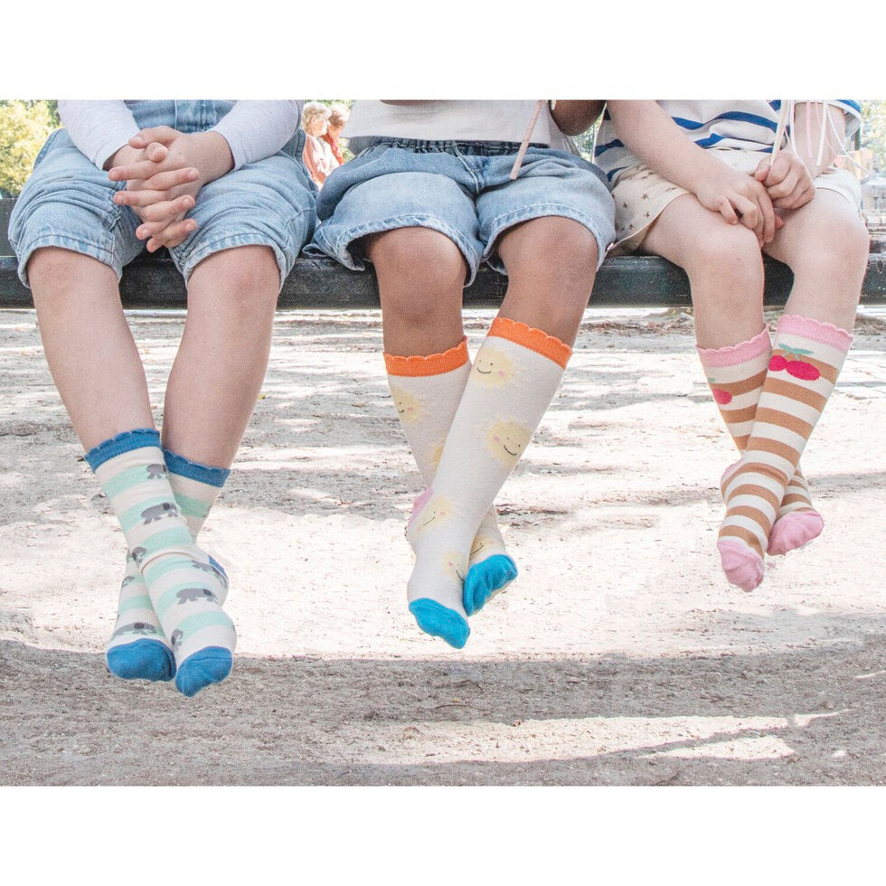 Stripey Cherry 2 packs of socks