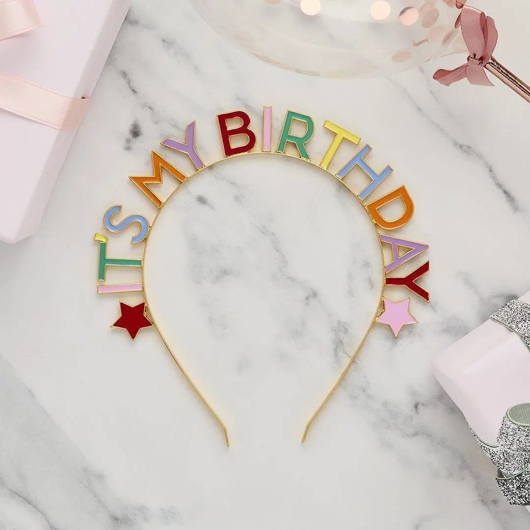 Colourful Happy Birthday Metal Headband