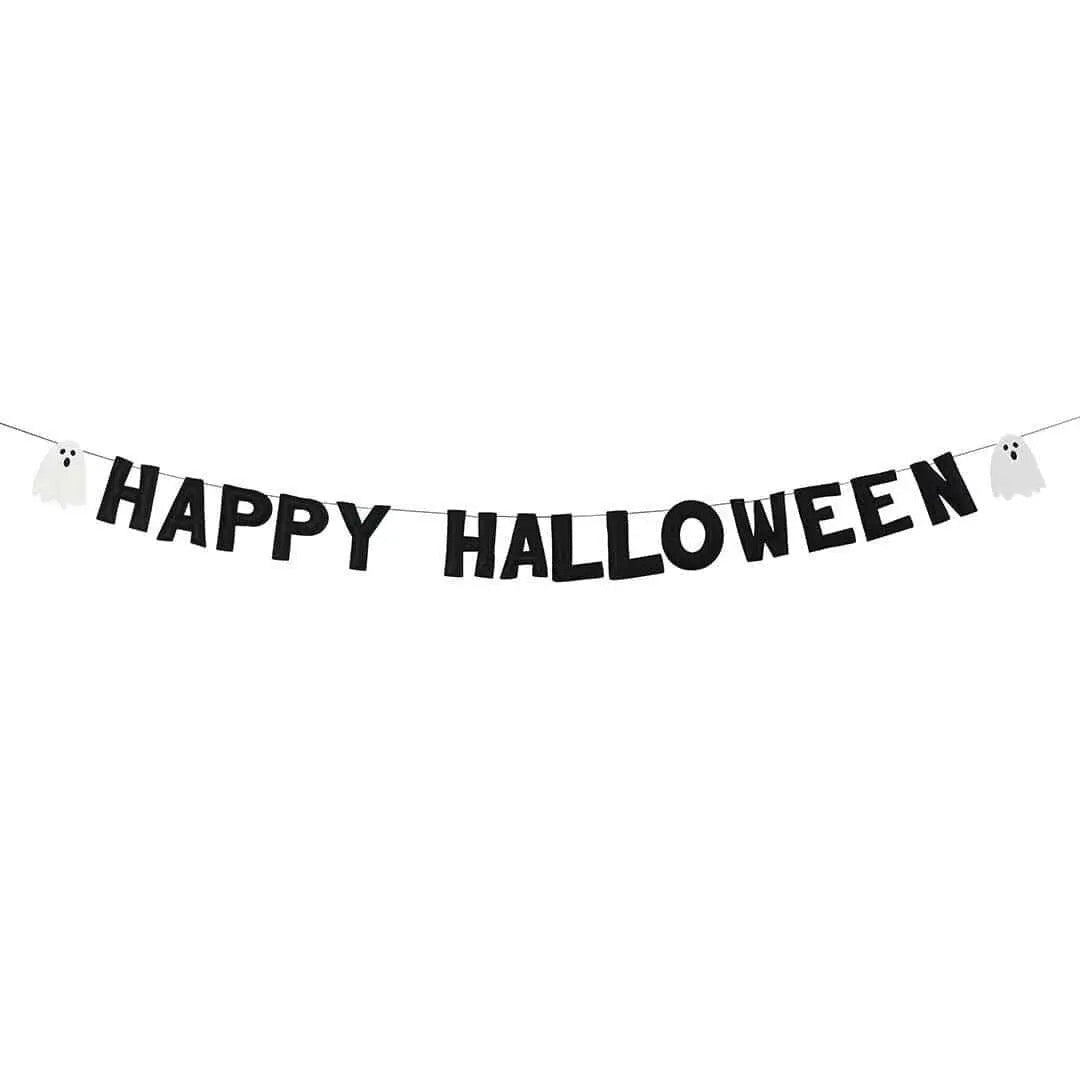 Ghost 'Happy Halloween' Felt Banner 2m