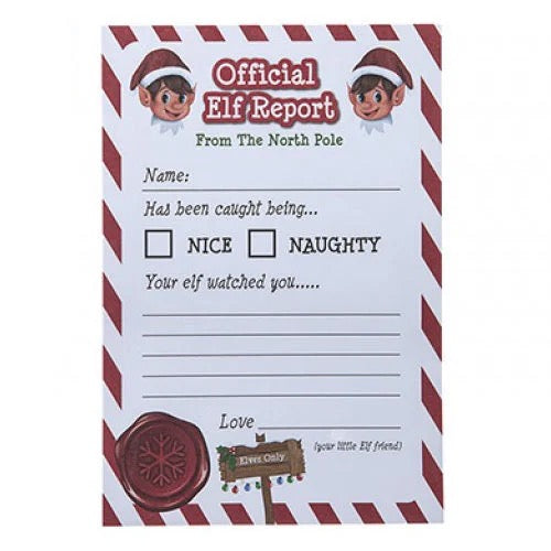 Christmas Elf Behavin' Badly Elf Accessories - ELF REPORTS