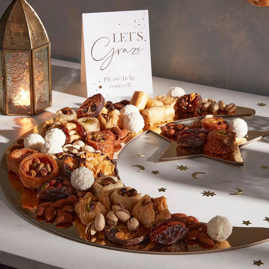 Gold Crescent Moon Eid Grazing Board