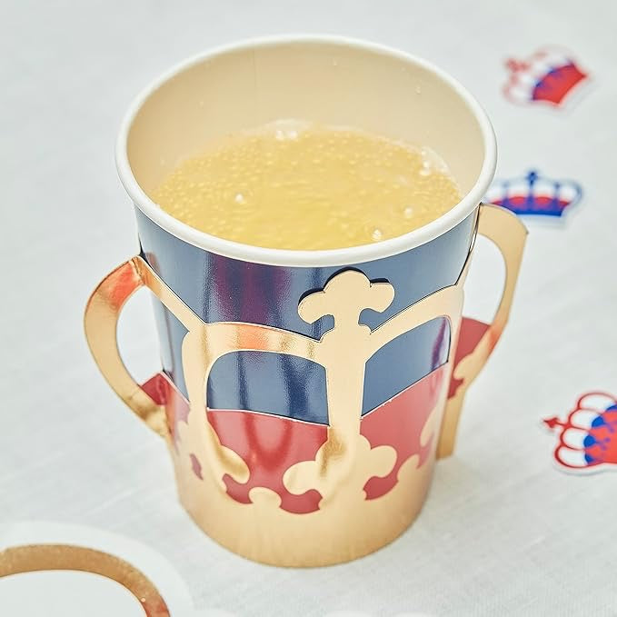 Ginger Ray Crown Cups - Pack of 8