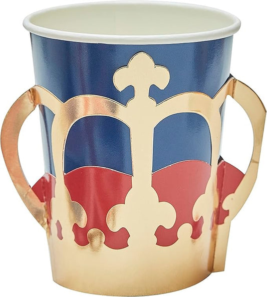 Ginger Ray Crown Cups - Pack of 8