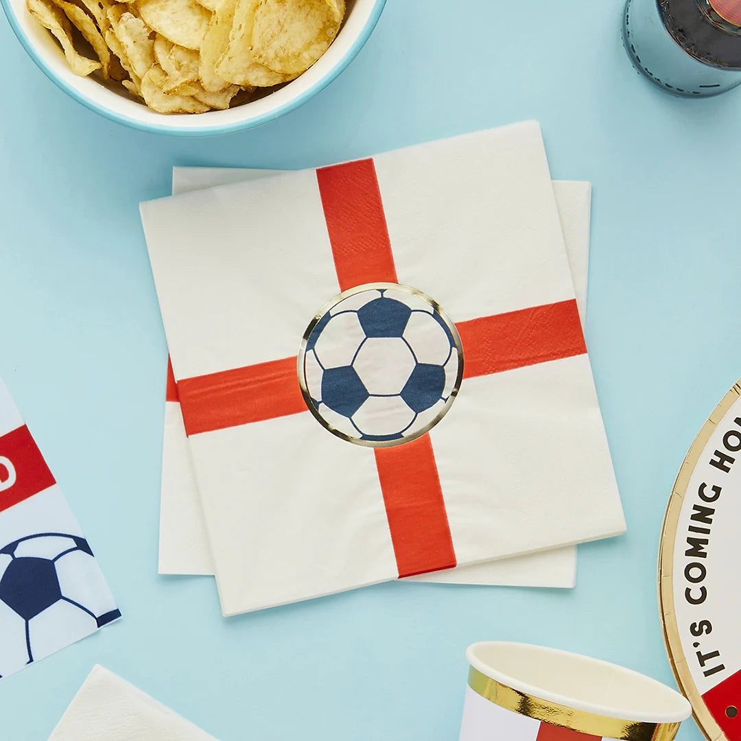 Ginger Ray Come on England Napkins