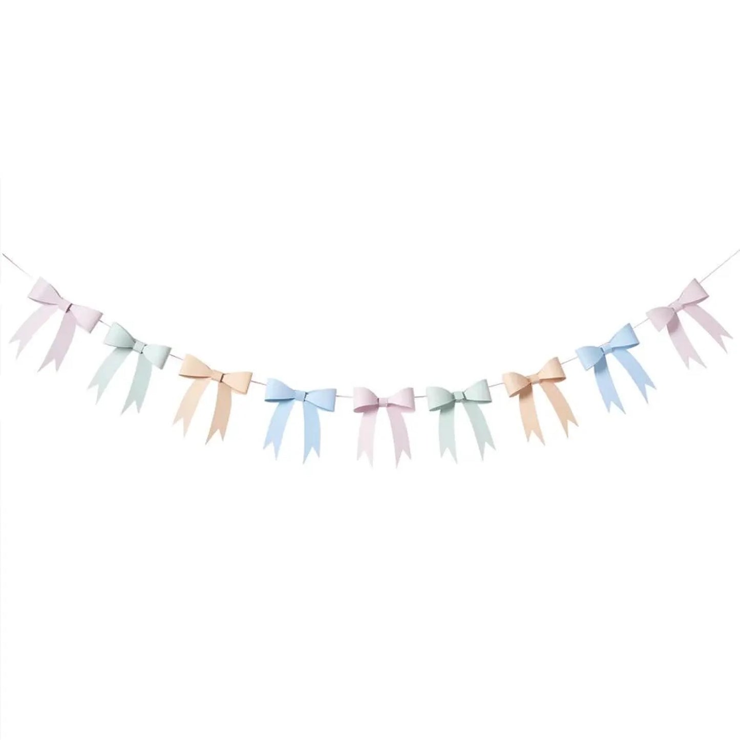 Pastel 3D Cardboard Bow Garland