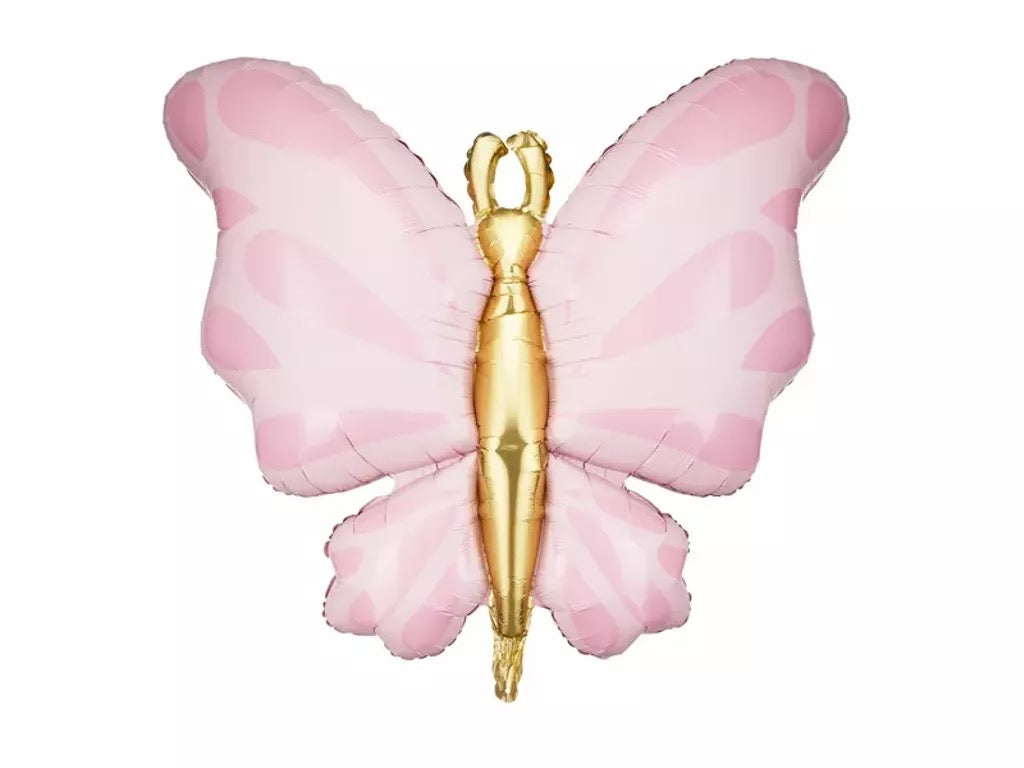 Pink and Gold 27" Butterfly Balloon
