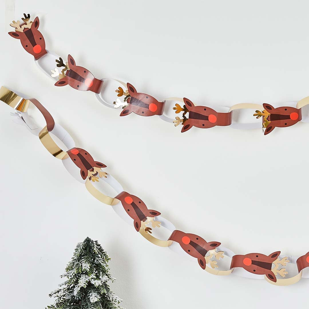 Hootyballoo Reindeer Paper Party Chain