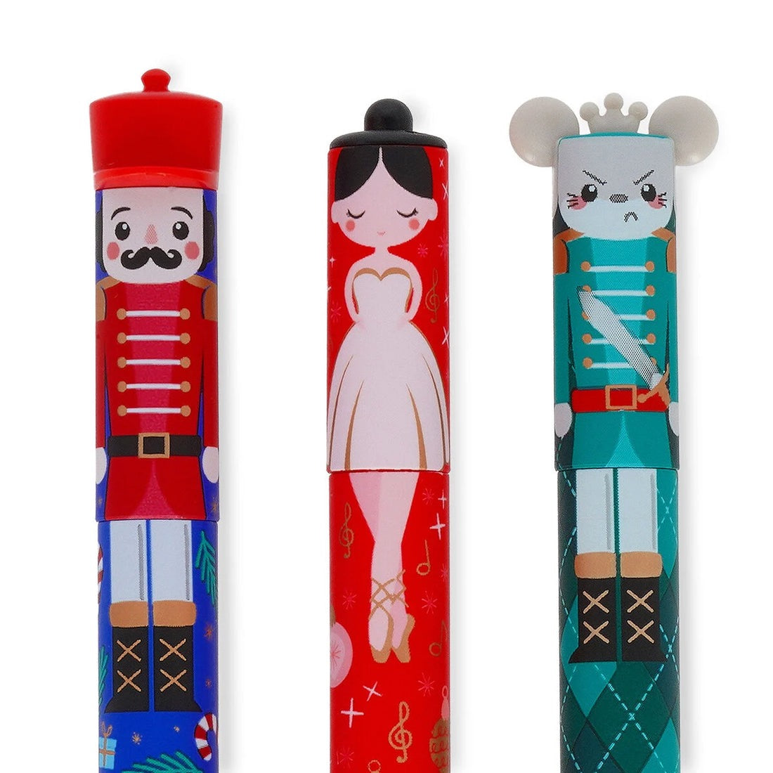 Legami Set of 3 Erasable Gel Pens - The Nutcracker - Christmas Limited Edition
