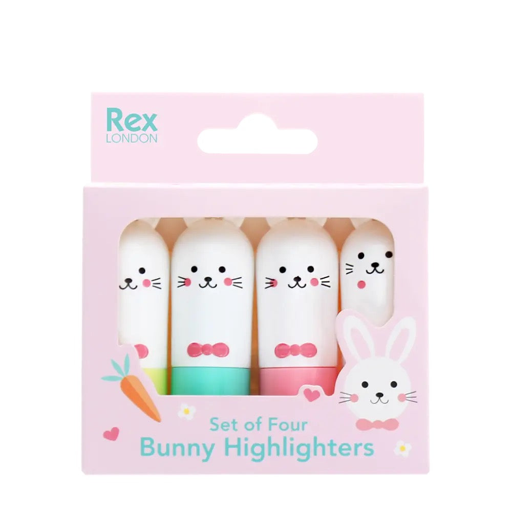 Set of Four Mini Bunny Highlighters