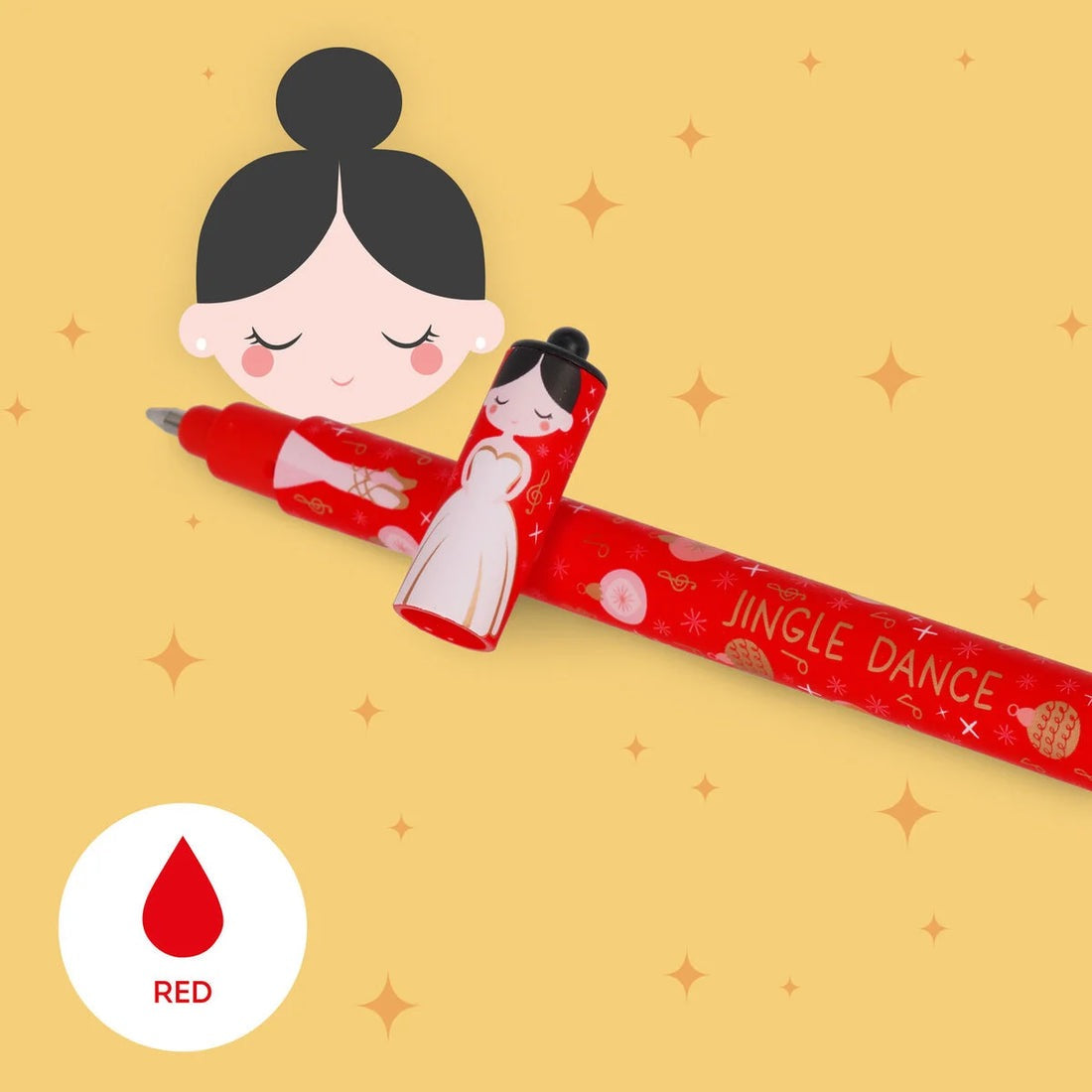 Legami Set of 3 Erasable Gel Pens - The Nutcracker - Christmas Limited Edition