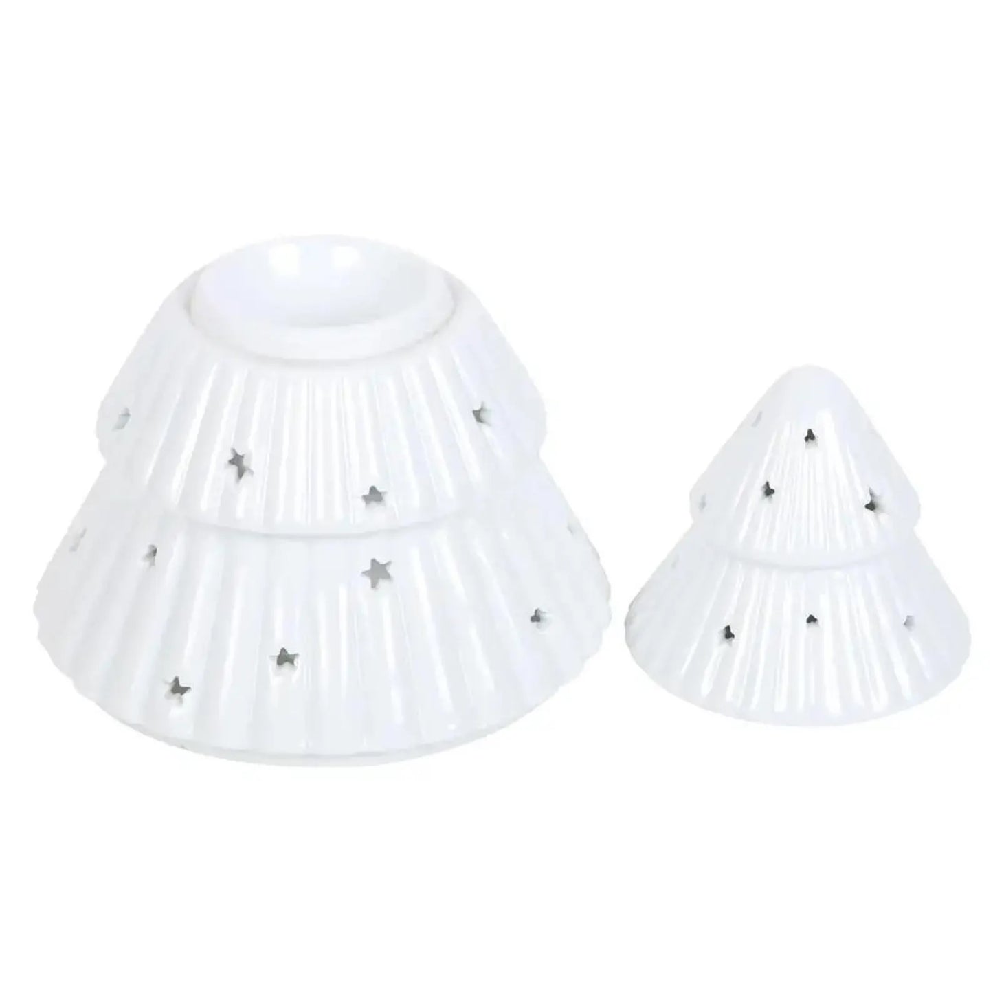 White Christmas Tree Oil Burner