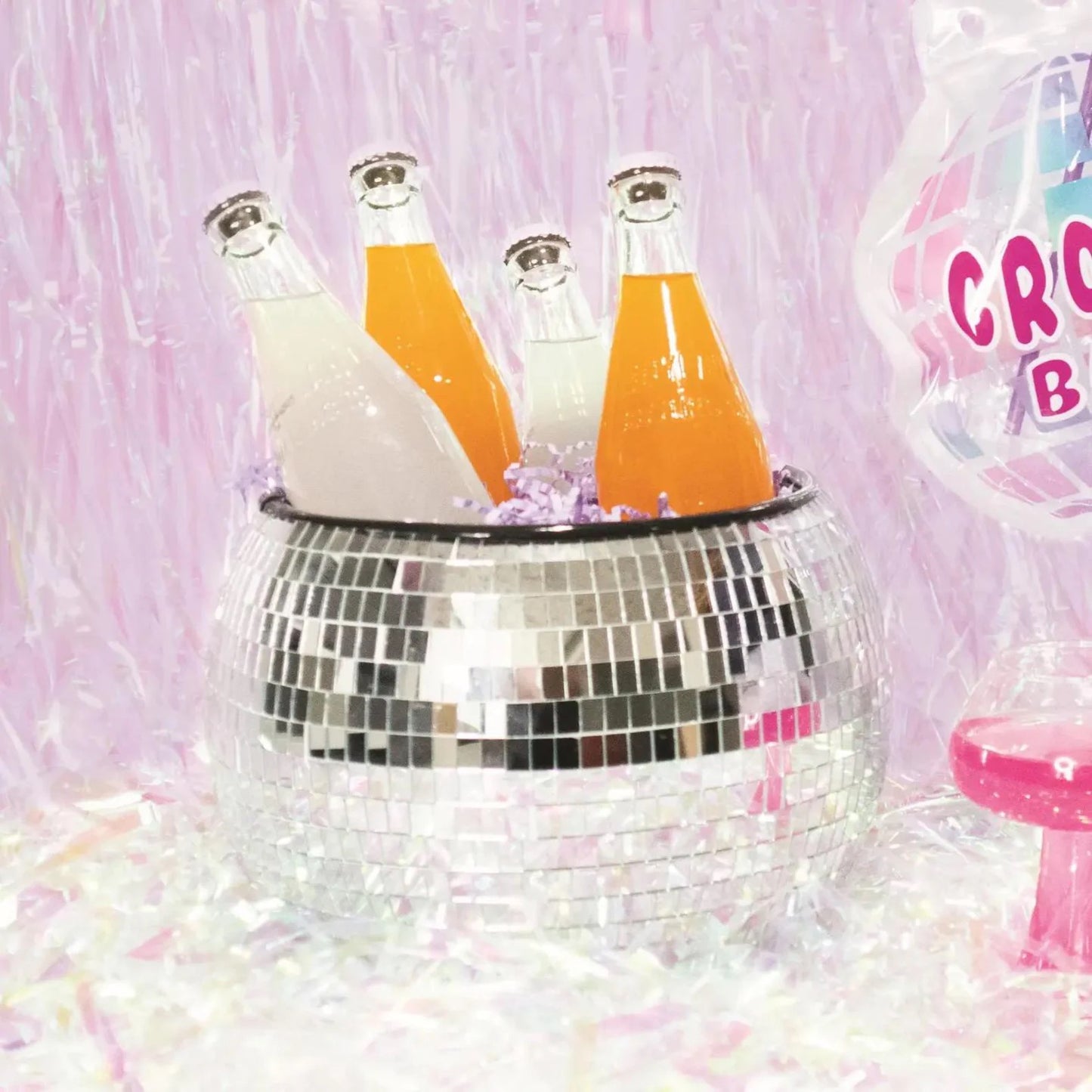 Silver Disco Ball Ice Bucket