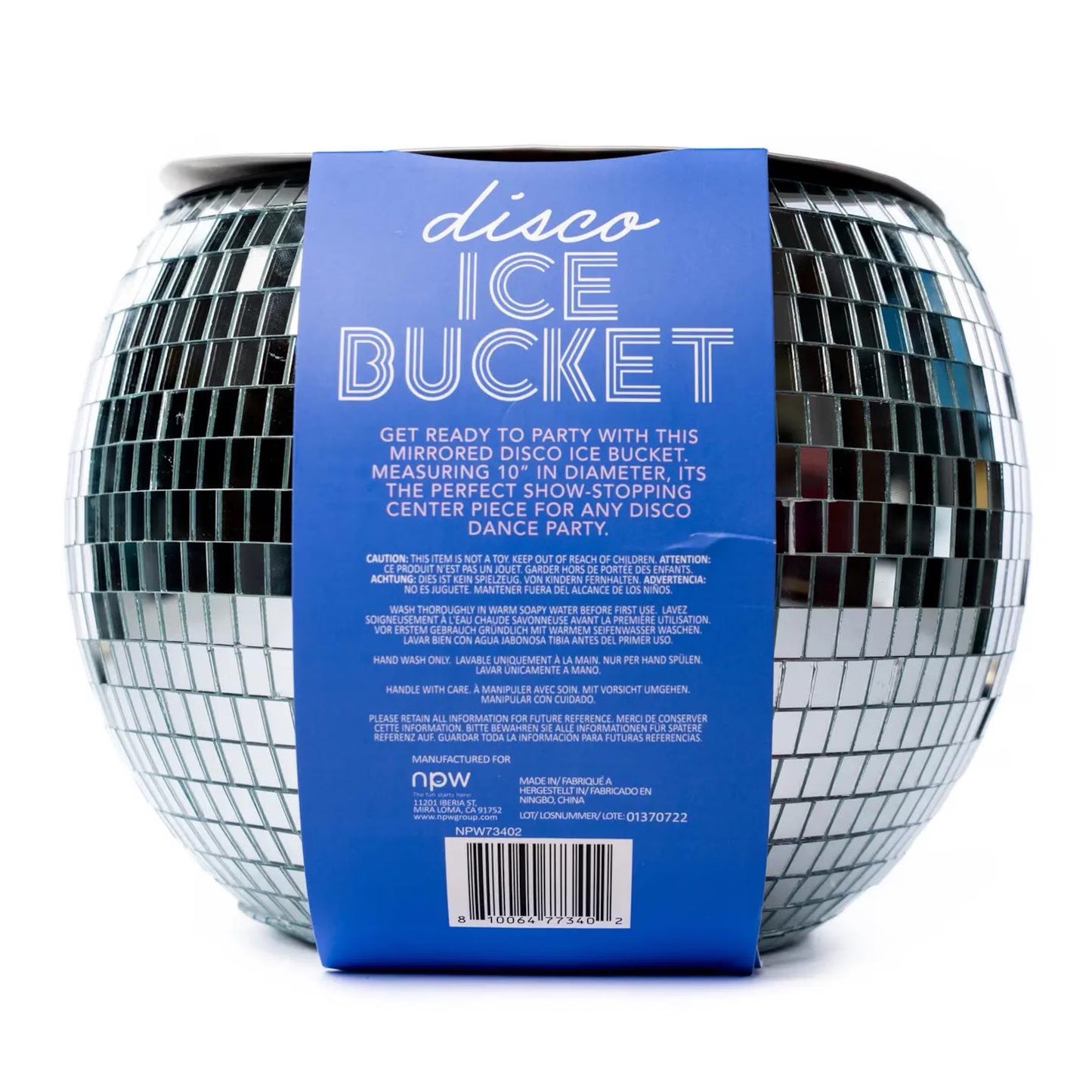 Silver Disco Ball Ice Bucket