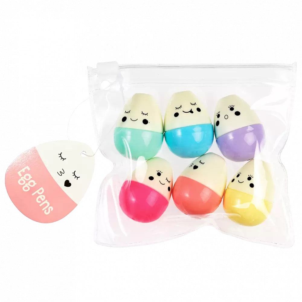 Pack of Six Emoji Egg Pens