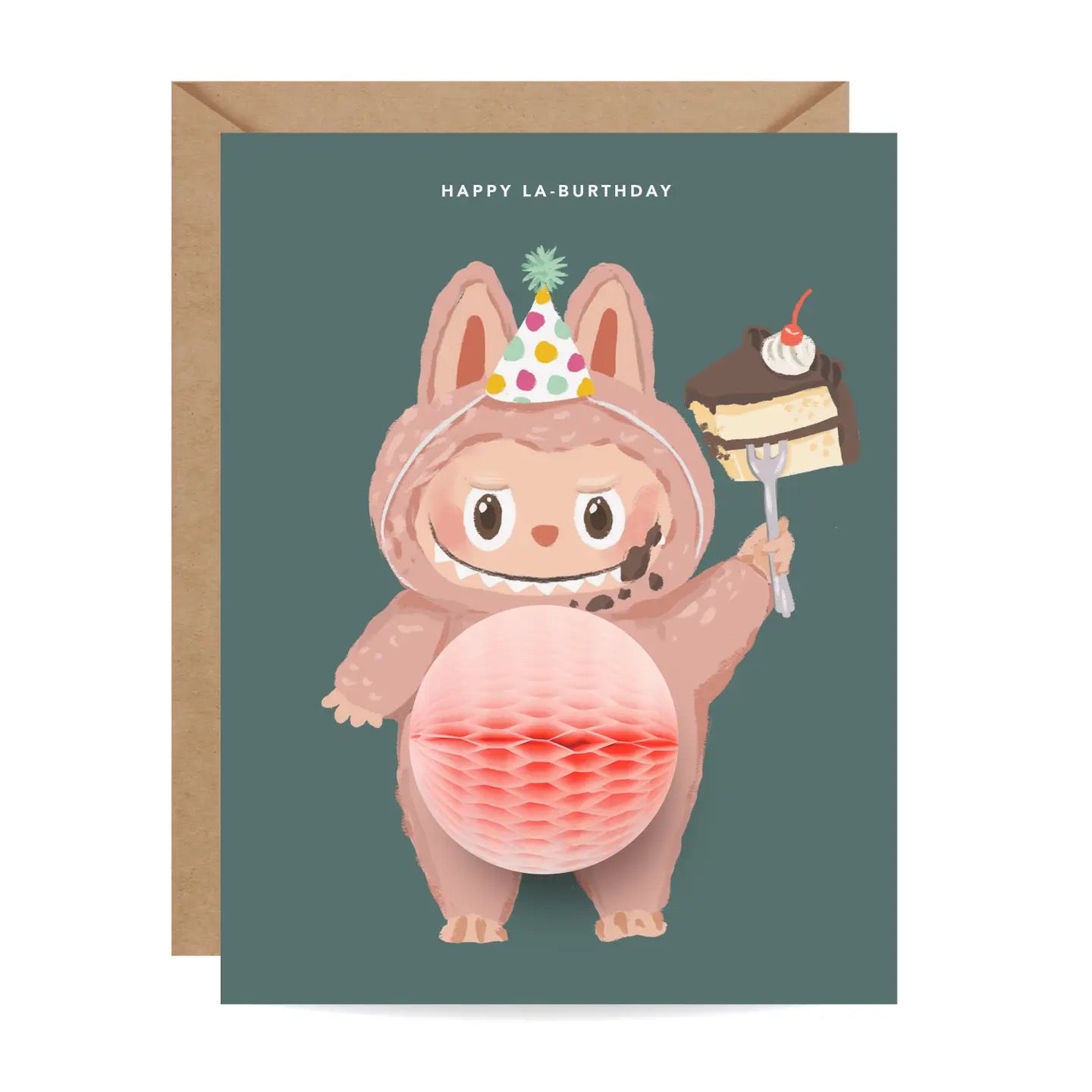 Happy La Birthday - Labubu inspired card