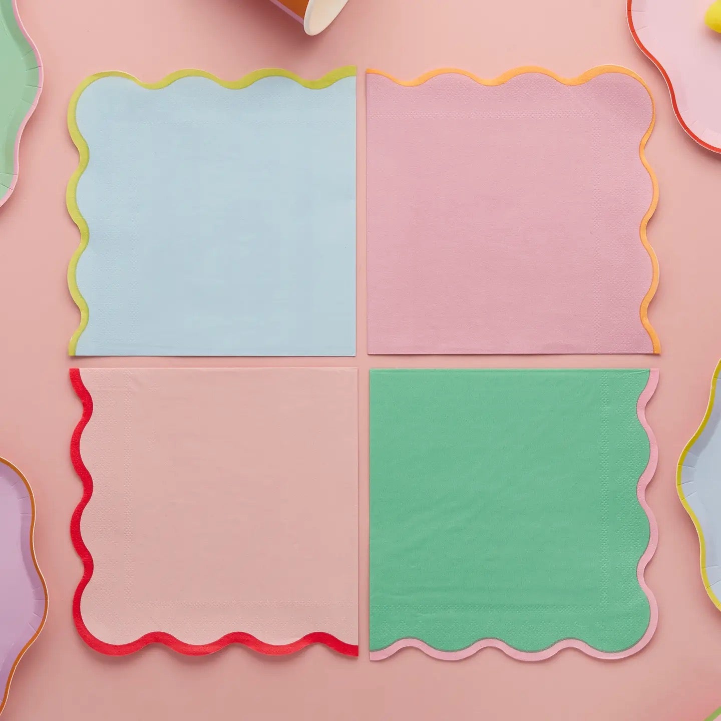 Bright Banquet Colourful Party Paper Napkins