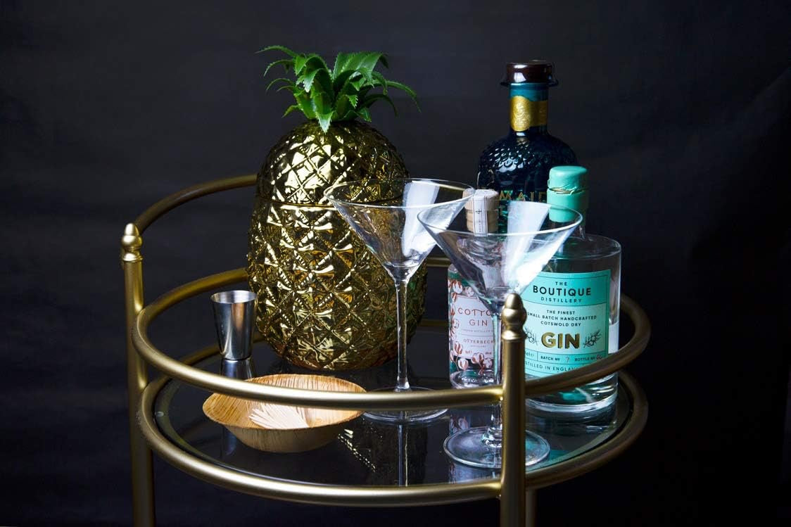 Gold Pineapple Ice Bucket with Lid