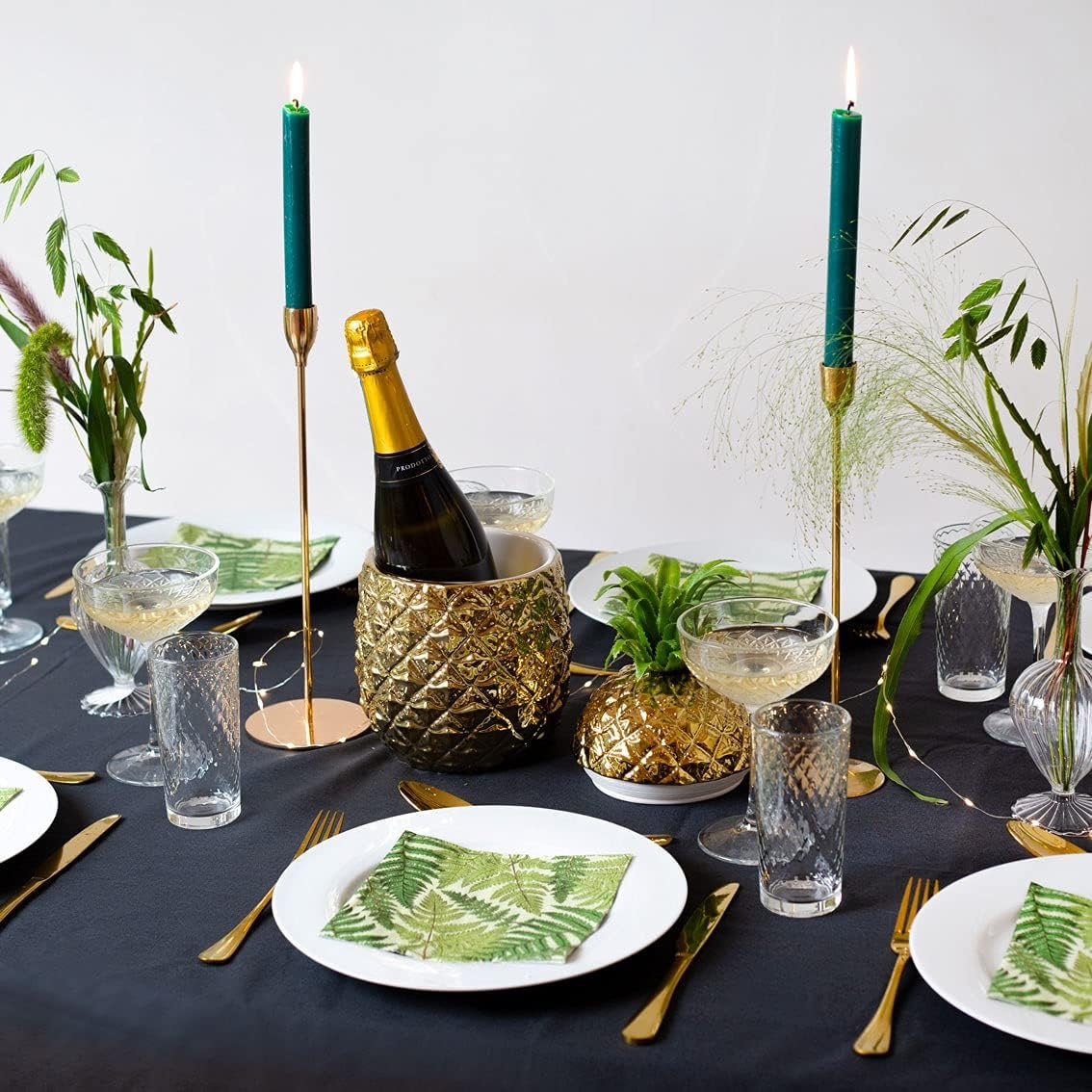 Gold Pineapple Ice Bucket with Lid