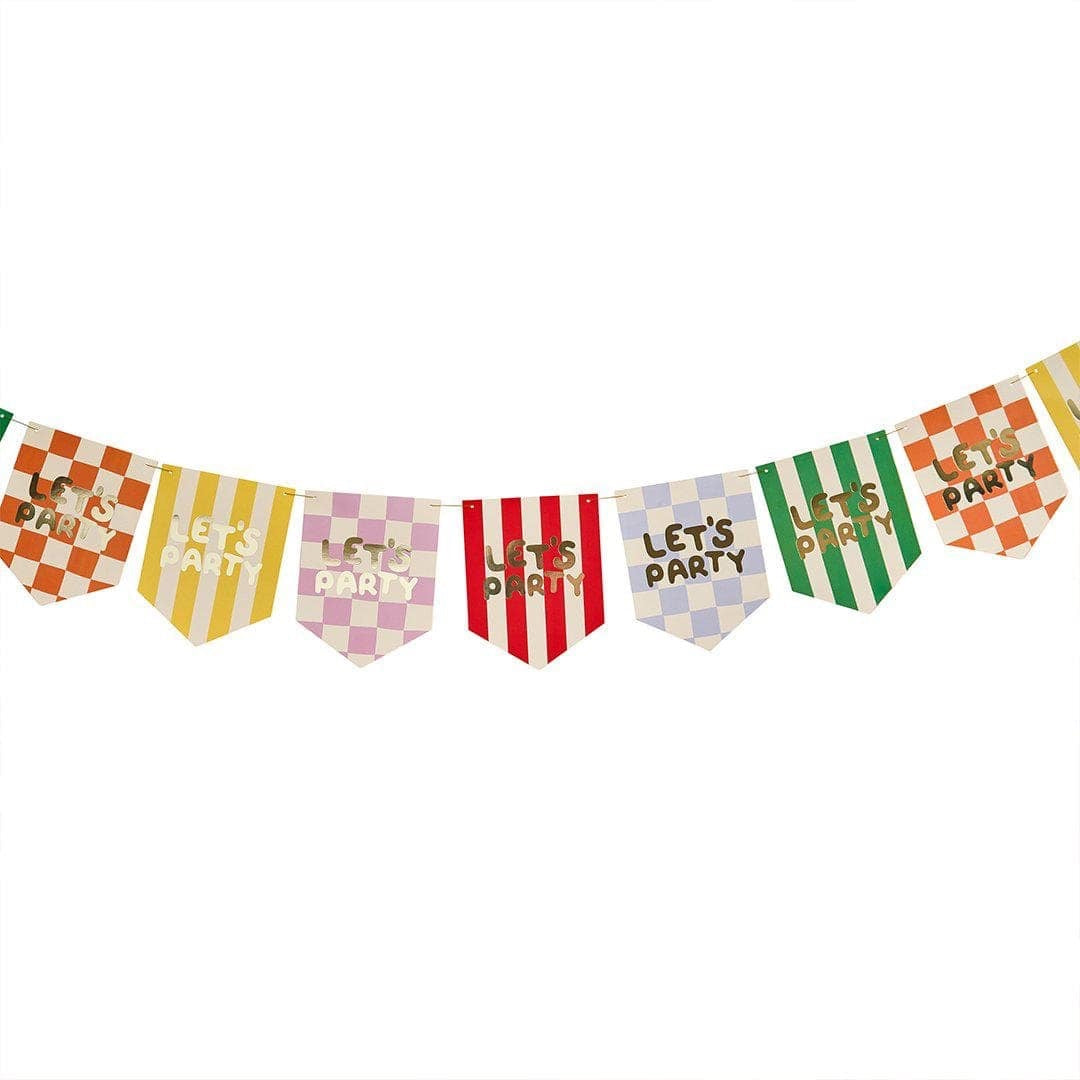 Colourful Let's Party Birthday Banner