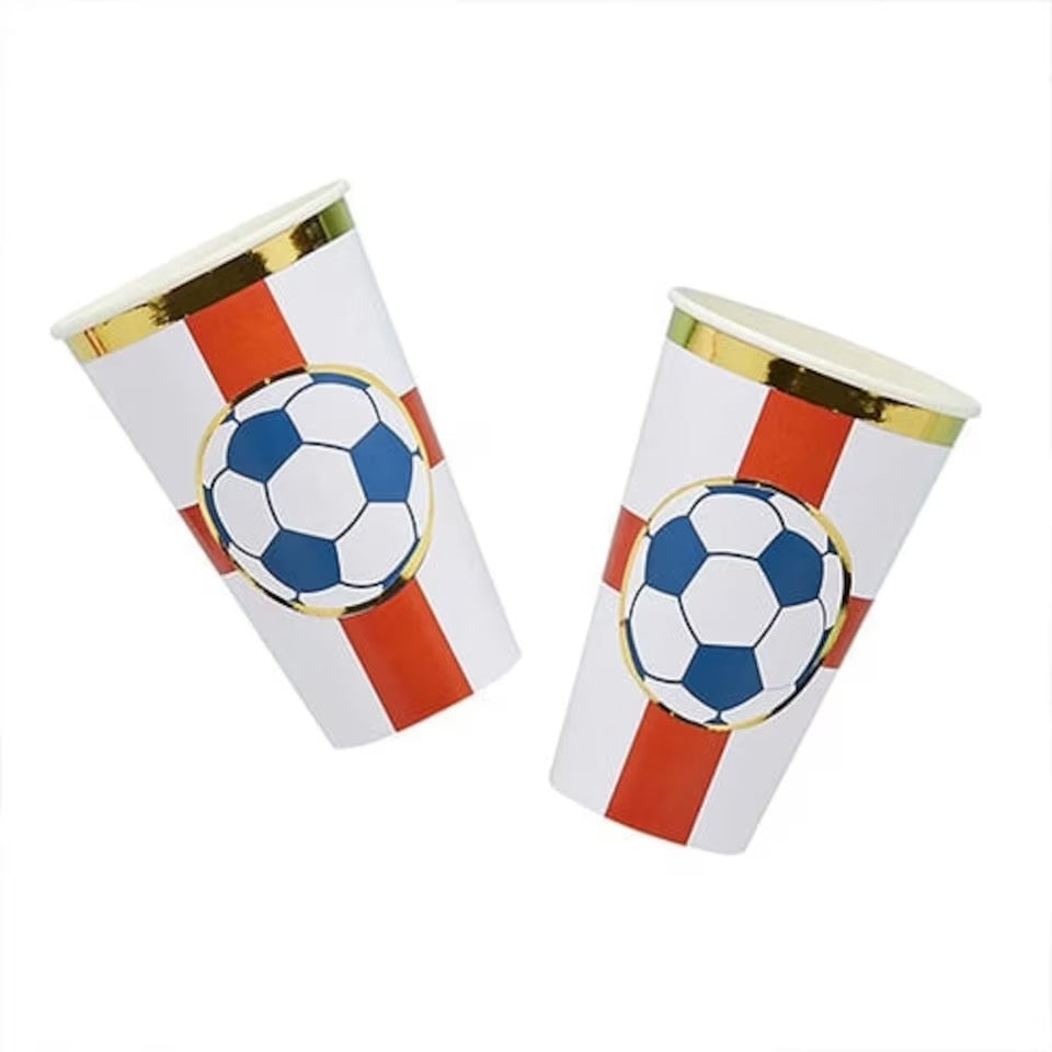 Ginger Ray Come on England Cups - Pack of 8