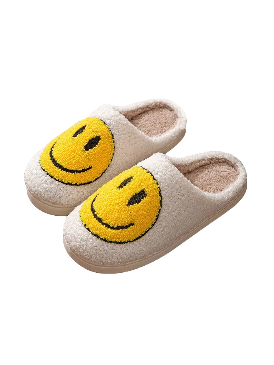 Smiley Face Soft Plush Slipper