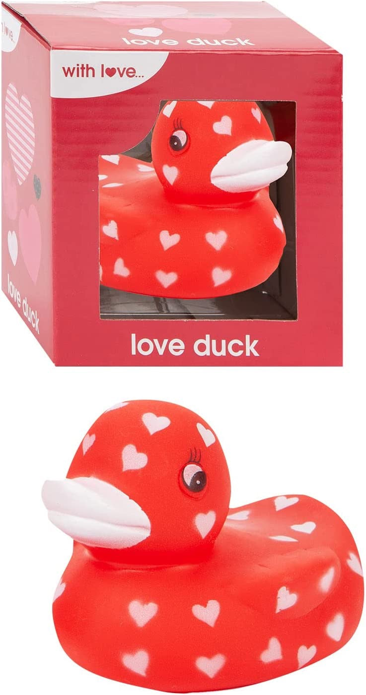 Love Duck Rubber Duck with Hearts