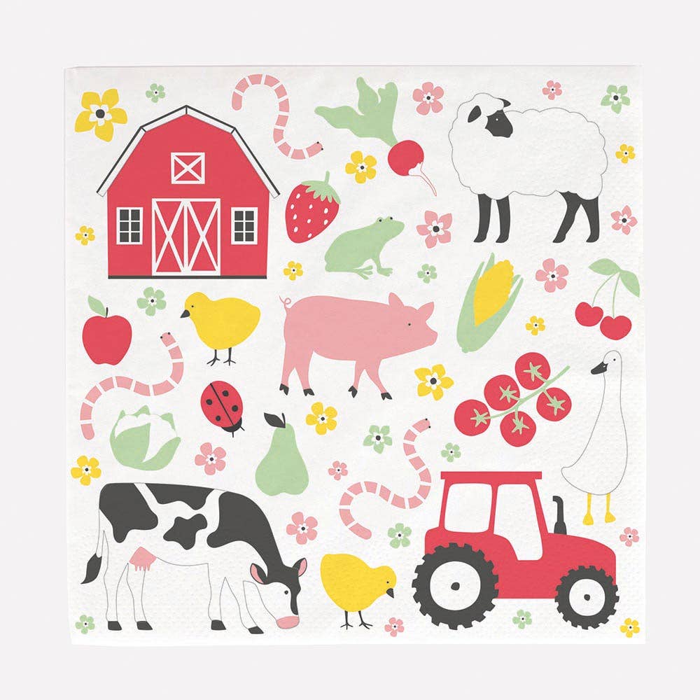 PAPER NAPKINS - FARM ANIMALS