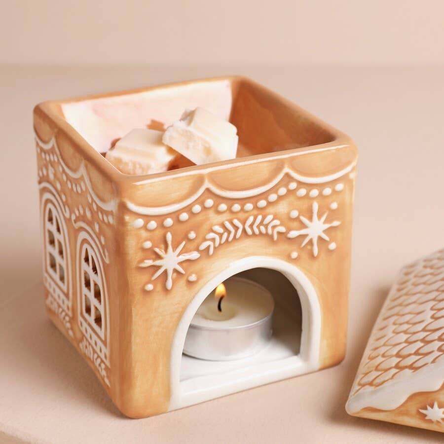 Ceramic Gingerbread House Wax Warmer