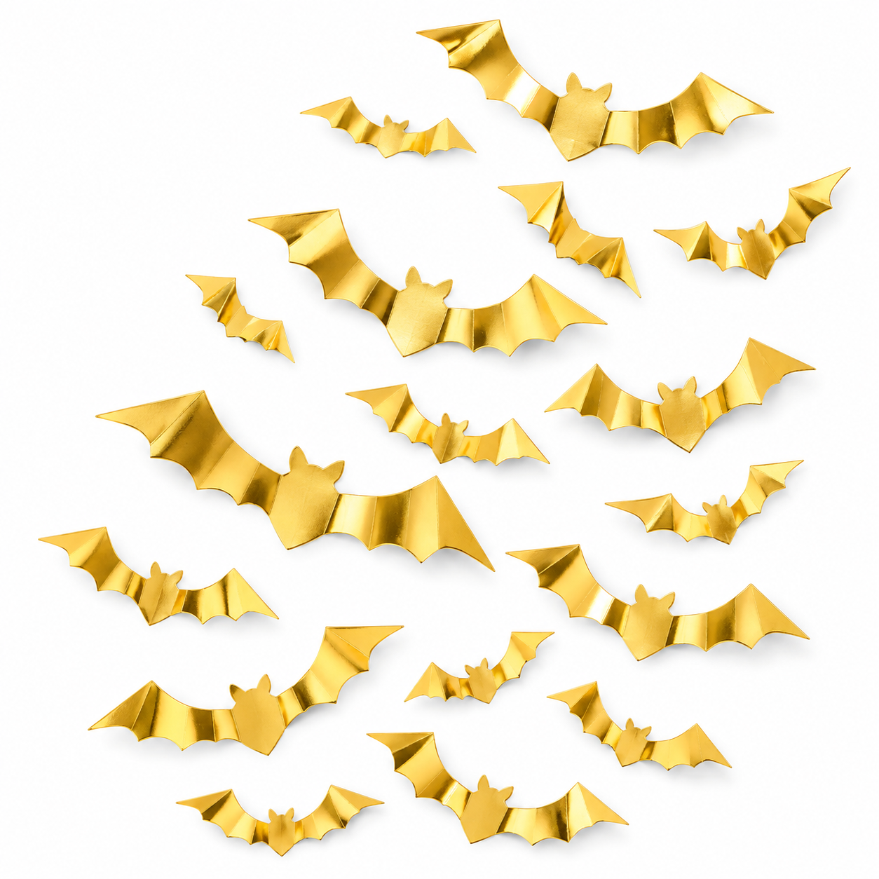 Sparkling Gold Halloween Wall Decor Bats