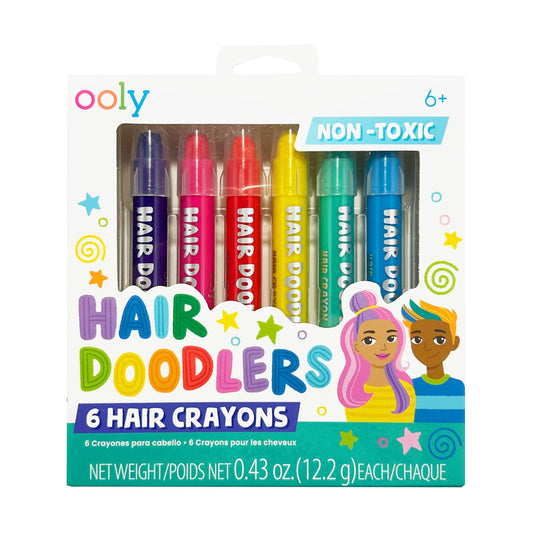 OOLY Hair Doodlers: Hair Crayons (Set of 6)
